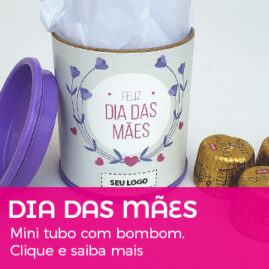 Mini tubo personalizado com bombom dia das mães