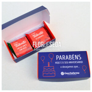 Aniversário Funcionário Caixa Personalizada com Chocolate Talento.