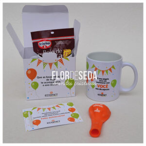 Aniversário Funcionário Kit Caneca Personalizada.