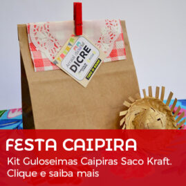 Festa Caipira Kit Guloseimas Caipiras no Saco Kraft Personalizado