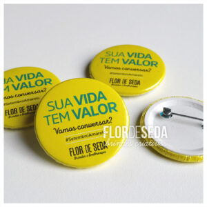 Brinde Setembro Amarelo Botton personalizado