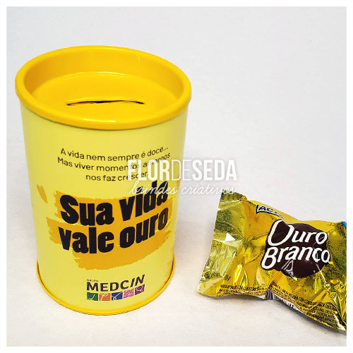 Setembro Amarelo Brinde Cofre personalizado com bombons