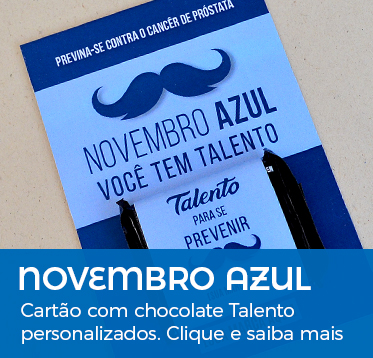 Brinde Novembro Azul Cartão com Talento Personalizados