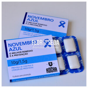 Brinde Novembro Azul Embalagem Personalizada com Chiclete