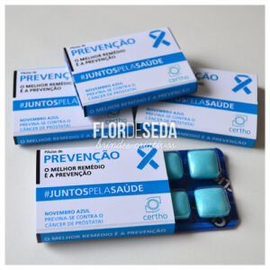 Brinde Novembro Azul Embalagem Personalizada com Chiclete