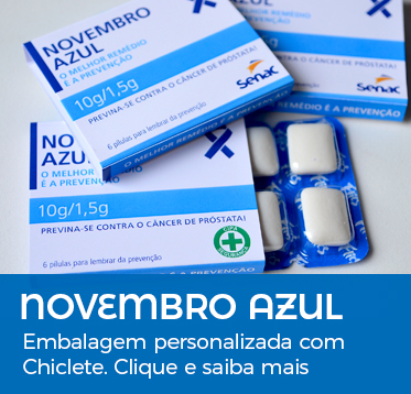 Brinde Novembro Azul Embalagem Personalizada com Chiclete