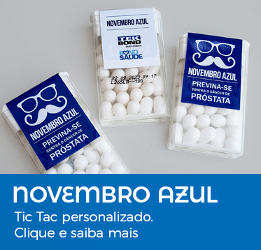 Brinde Novembro Azul Tic Tac Personalizado